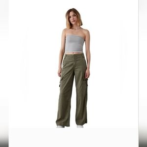 American Eagle Outfitters Khaki Wide Leg Pants